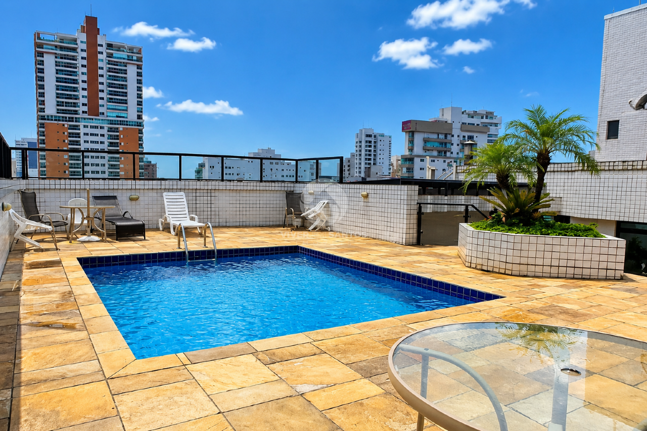 Apartamento Porteira Fechada, 3 Dormitórios, Vista para o Mar e Garagem no Boqueirão – Santos/SP em Boqueirão, Santos — foto 21