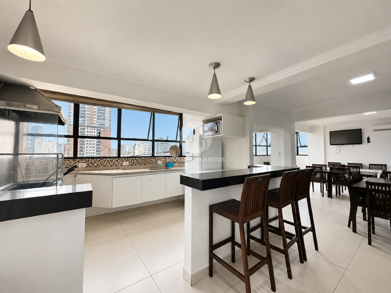 Apartamento Porteira Fechada, 3 Dormitórios, Vista para o Mar e Garagem no Boqueirão – Santos/SP em Boqueirão, Santos — foto 28