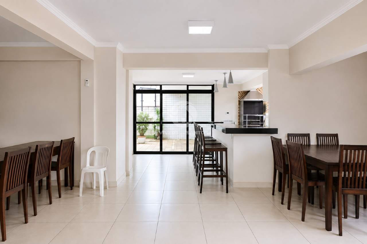 Apartamento Porteira Fechada, 3 Dormitórios, Vista para o Mar e Garagem no Boqueirão – Santos/SP em Boqueirão, Santos — foto 29