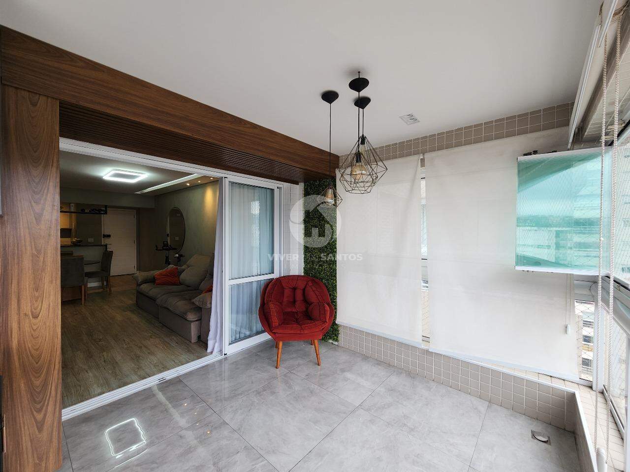 Apartamento dois dormitórios com varanda gourmet em Vila Belmiro, Santos — foto 2