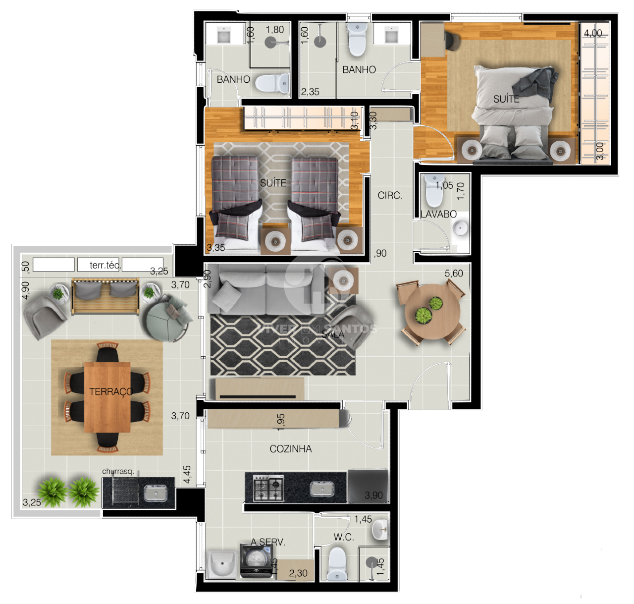 Residencial Bali Santos – Viva o equilíbrio entre sofisticação e bem-estar em Embaré, Santos — foto 13