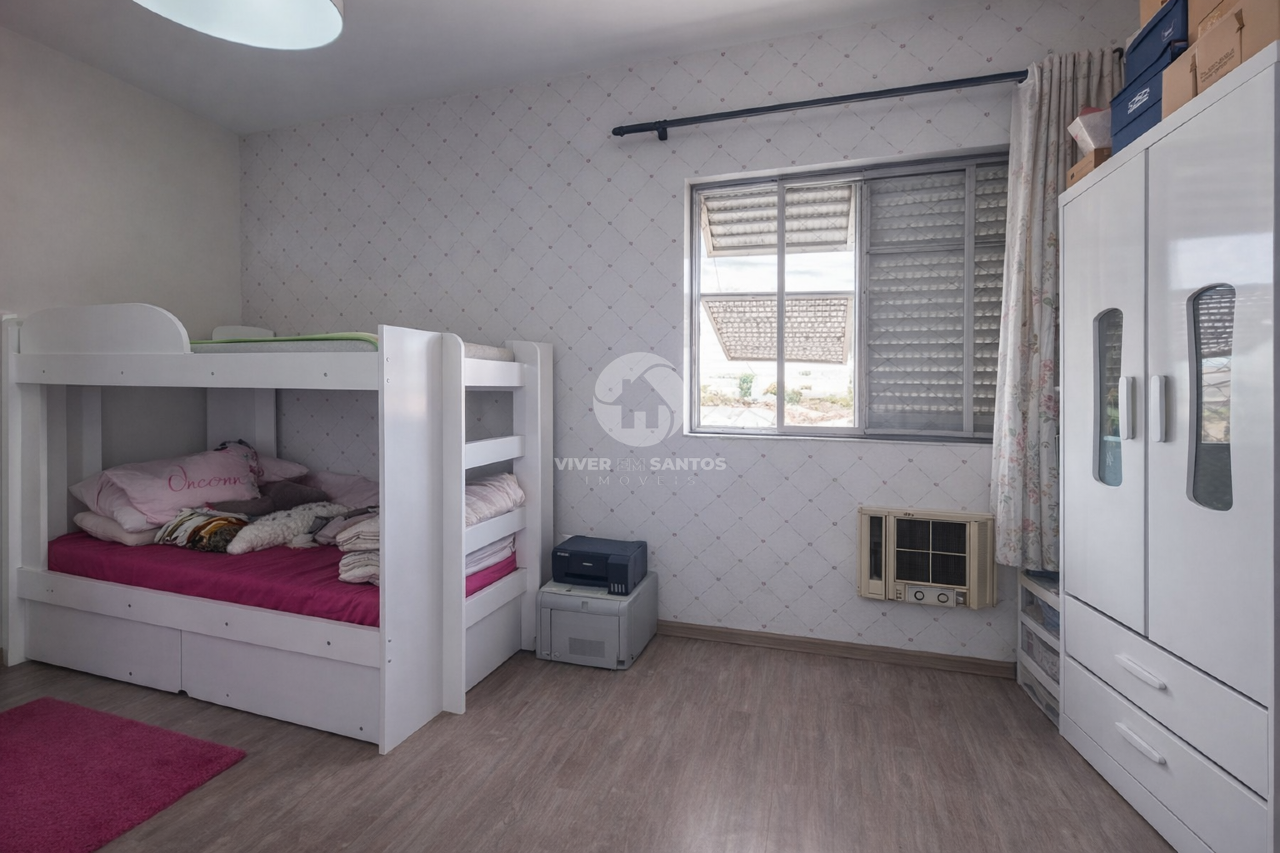 Apartamento 2 Dormitórios na Av. Conselheiro Nébias – Sala Ampla, Elevador e Garagem | Encruzilhada em Encruzilhada, Santos — foto 7