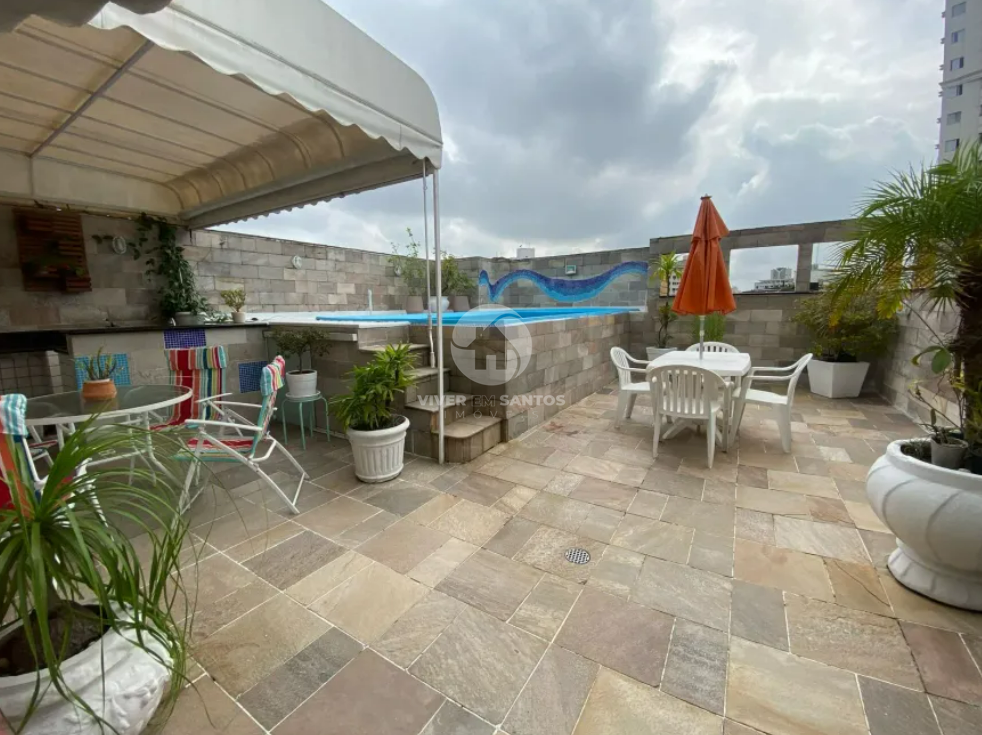 Cobertura duplex com 3 quartos e piscina no José Menino em Santos em José Menino, Santos — foto 3