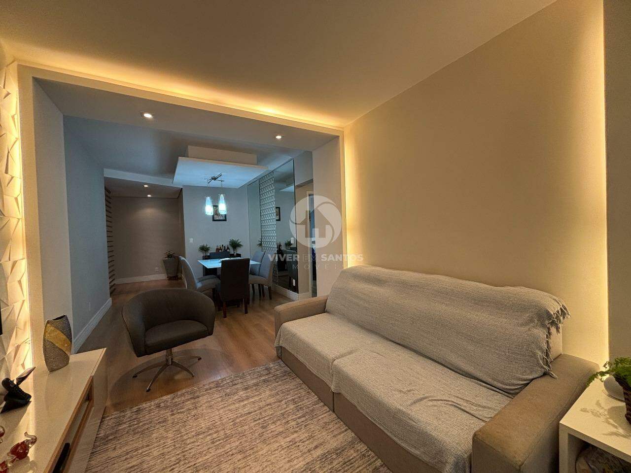 Apartamento em andar alto de 2 dormitórios e dependência de serviço no Marapé - Santos/SP em Marapé, Santos — foto 3