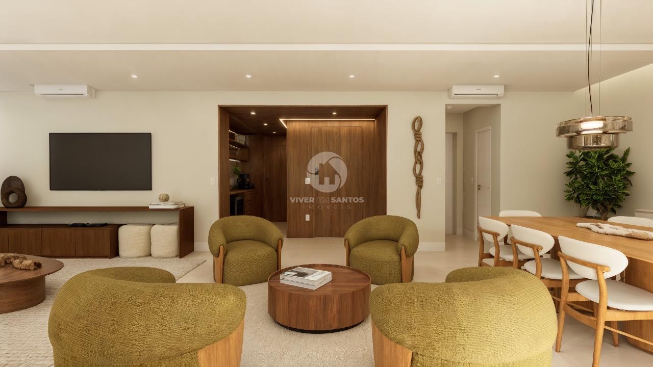 Apartamento com 3 suítes à venda, 220m² - Vila Rica - Santos/SP em Boqueirão, Santos — foto 3