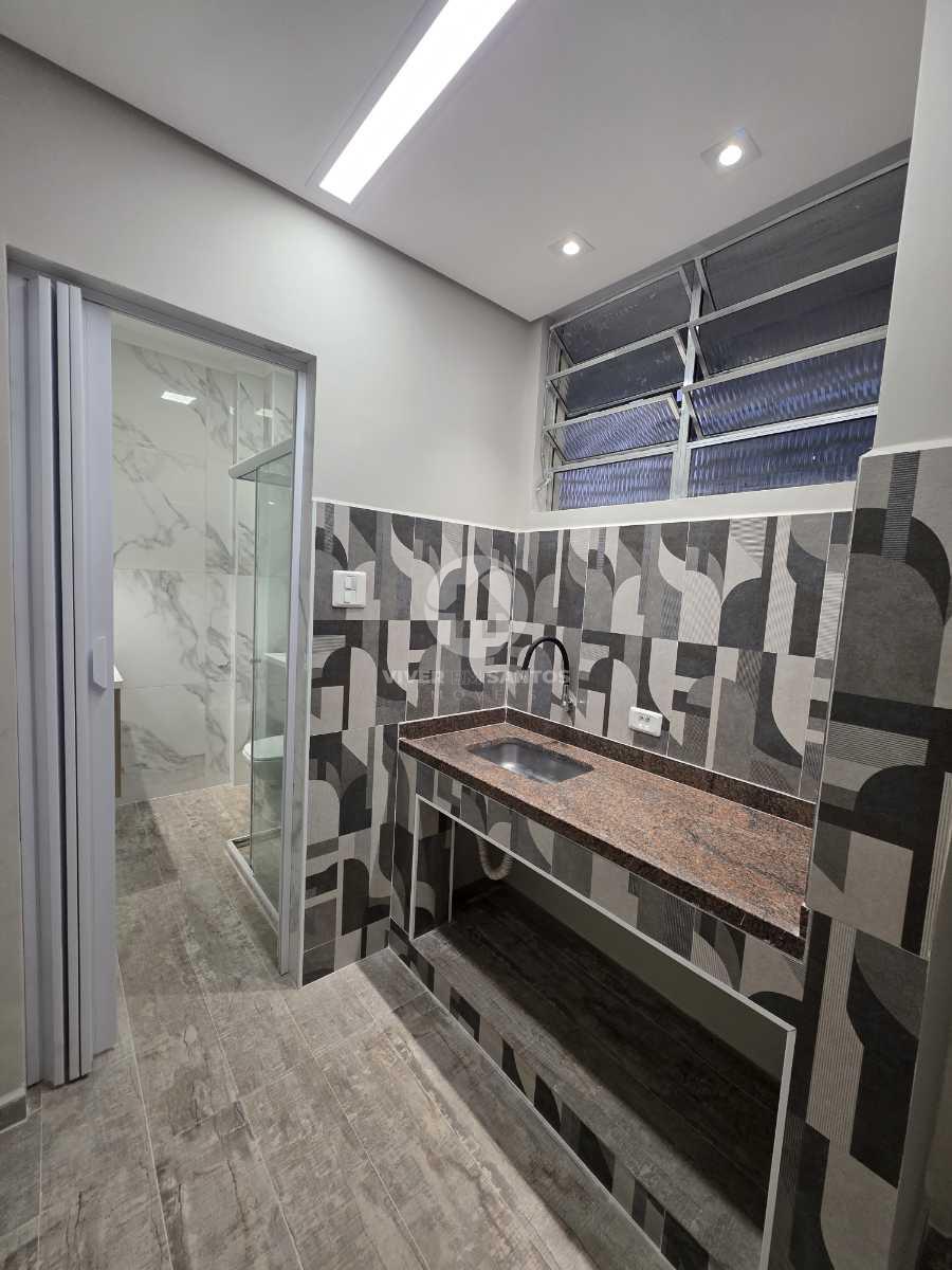 Sala Living Reformada a 1 Quadra da Praia em Boqueirão, Santos — foto 5
