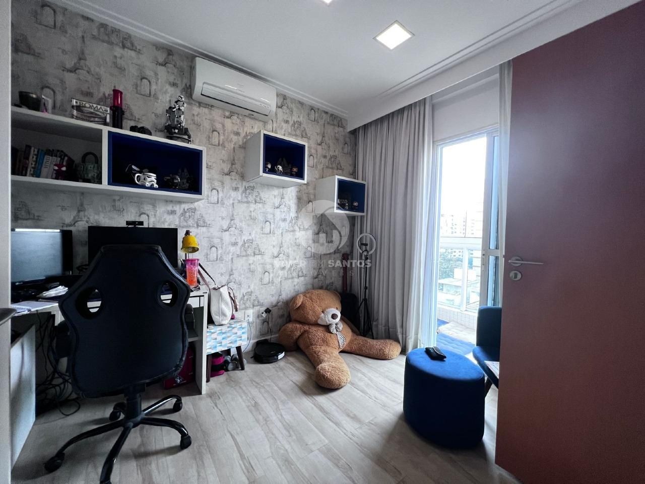 Apartamento com 2 suítes e varanda gourmet na Ponta da Praia em Ponta da Praia, Santos — foto 10