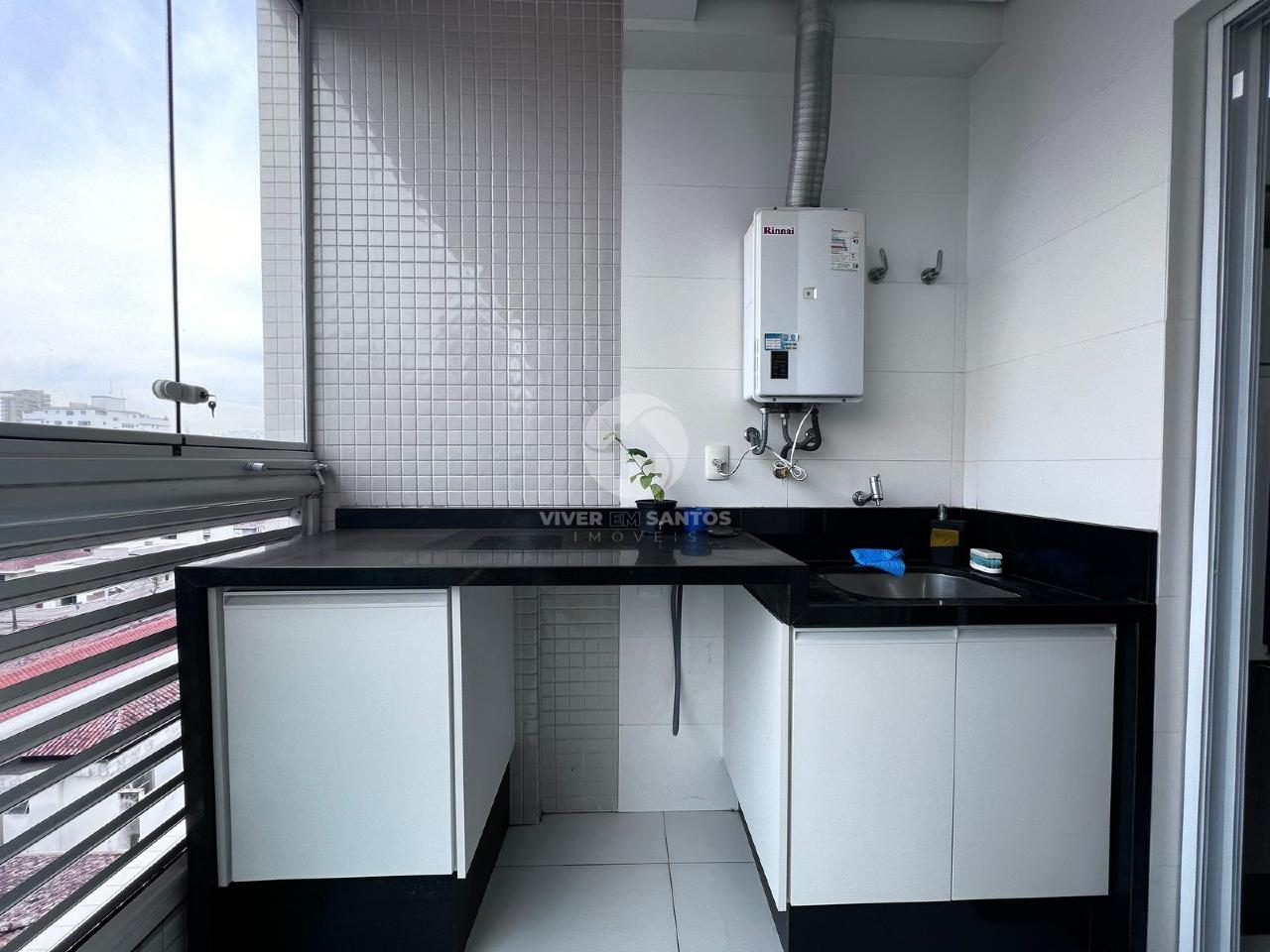 Apartamento com 2 suítes e varanda gourmet na Ponta da Praia em Ponta da Praia, Santos — foto 21