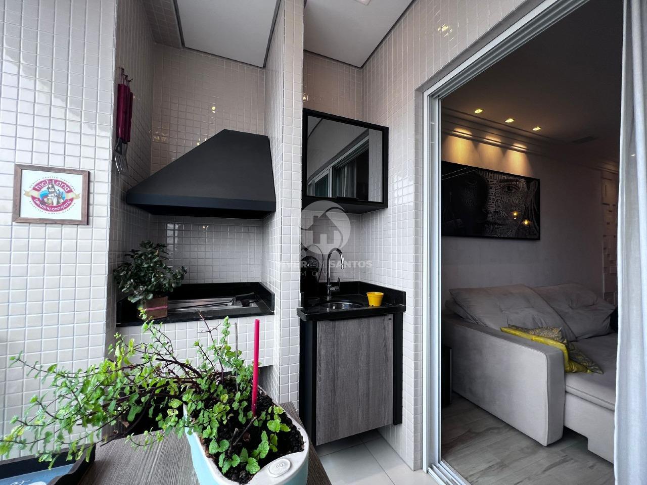 Apartamento com 2 suítes e varanda gourmet na Ponta da Praia em Ponta da Praia, Santos — foto 6