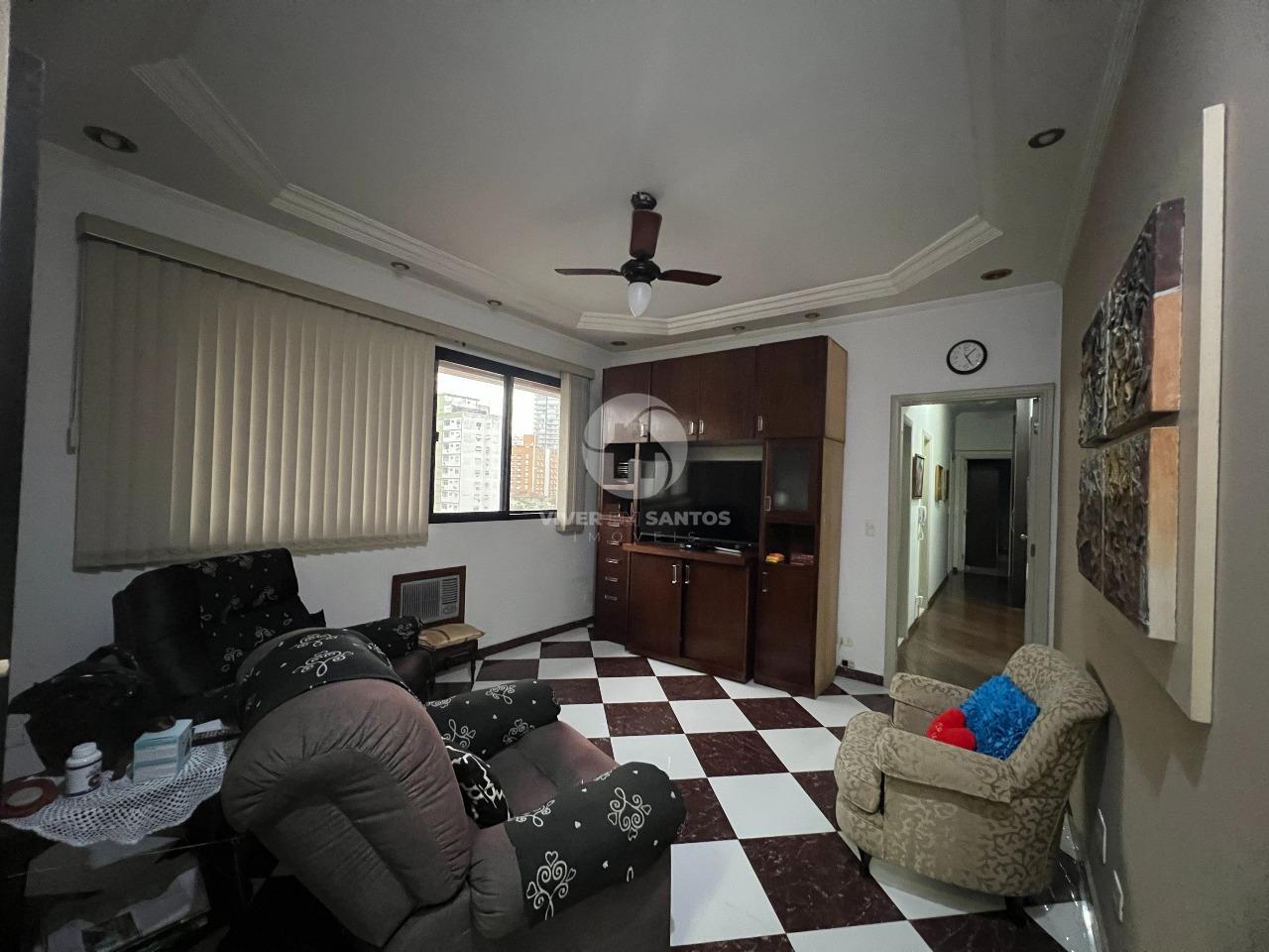 Apartamento a venda com 4 dormitórios e 3 vagas demarcadas no Embaré - Santos em Boqueirão, Santos — foto 7