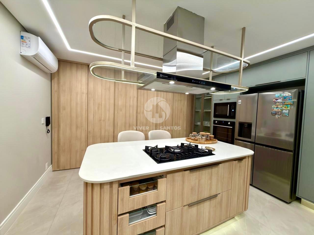 Apartamento Retrofitado e Mobiliado 159 m², 3 Dormitórios, Elevador Privativo, Vista para o Mar e 2 Vagas – Santos/SP em Gonzaga, Santos — foto 17