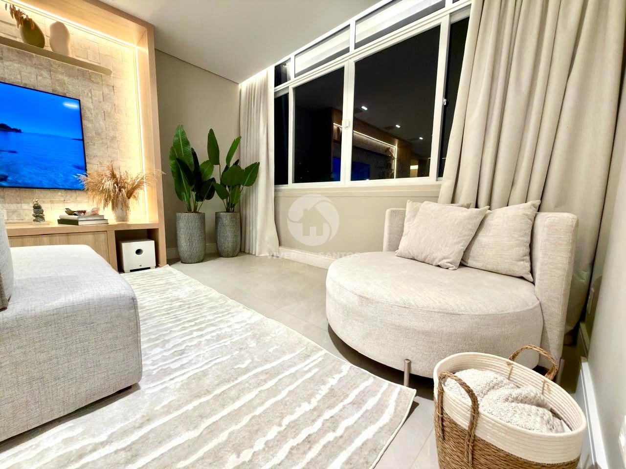Apartamento Retrofitado e Mobiliado 159 m², 3 Dormitórios, Elevador Privativo, Vista para o Mar e 2 Vagas – Santos/SP em Gonzaga, Santos — foto 10