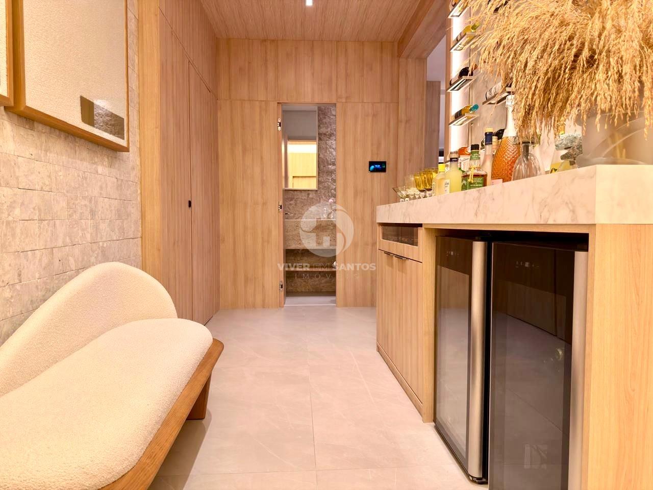 Apartamento Retrofitado e Mobiliado 159 m², 3 Dormitórios, Elevador Privativo, Vista para o Mar e 2 Vagas – Santos/SP em Gonzaga, Santos — foto 4