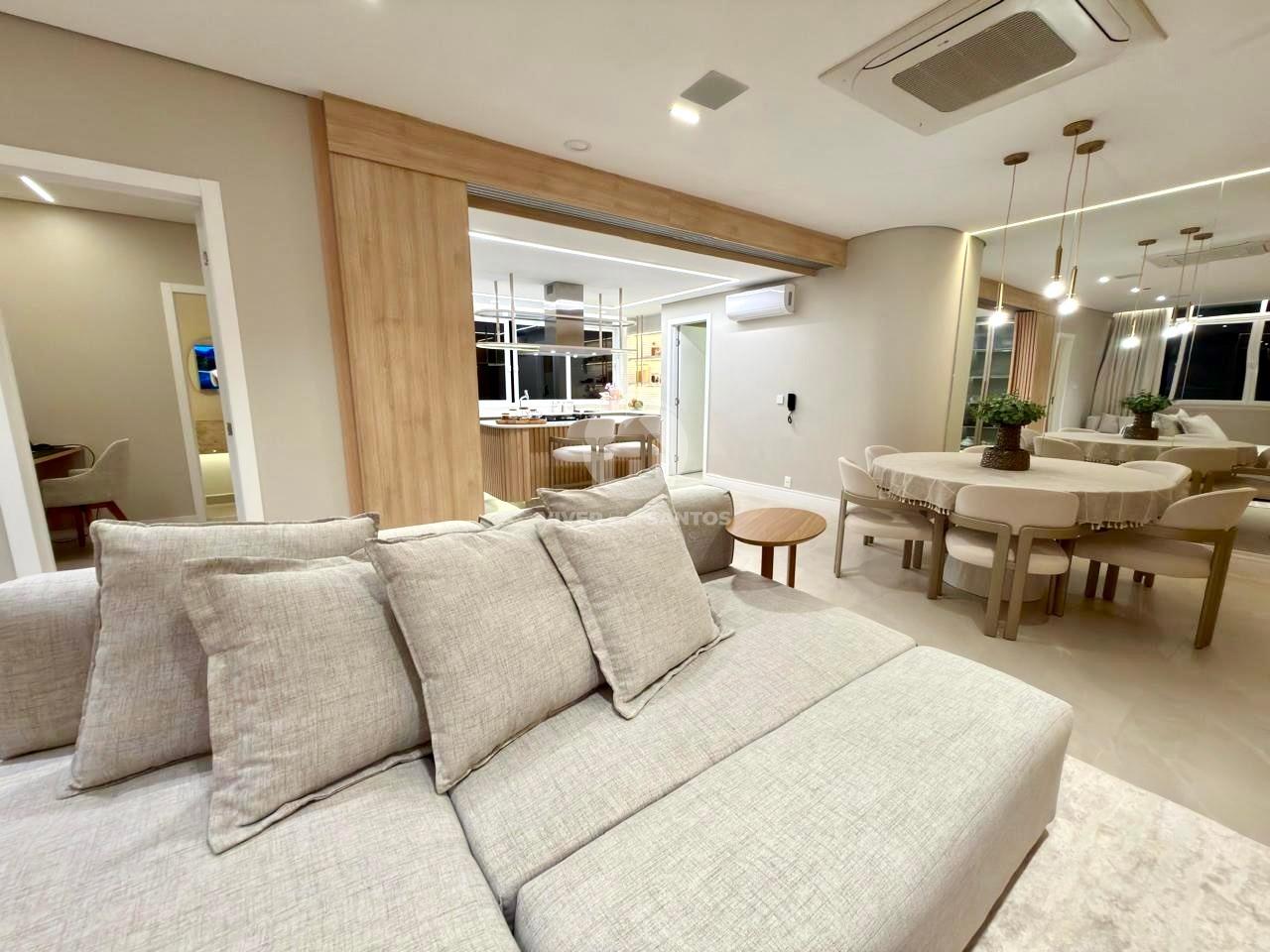 Apartamento Retrofitado e Mobiliado 159 m², 3 Dormitórios, Elevador Privativo, Vista para o Mar e 2 Vagas – Santos/SP em Gonzaga, Santos — foto 8
