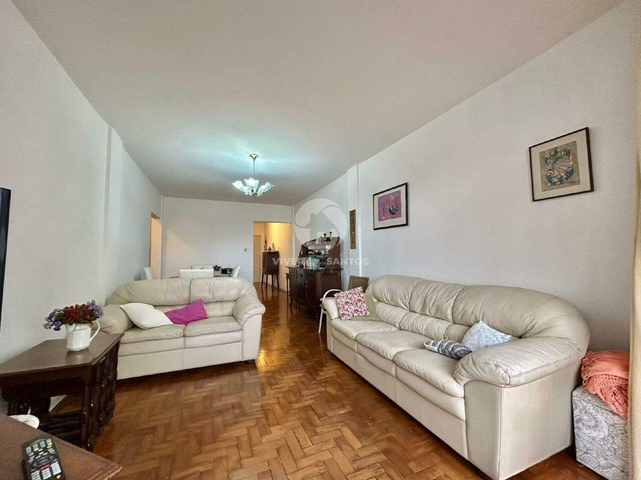 Apartamento de 3 quartos com 130 m² no Ponta da Praia, Santos – varanda e portaria 24h em Ponta da Praia, Santos — foto 3