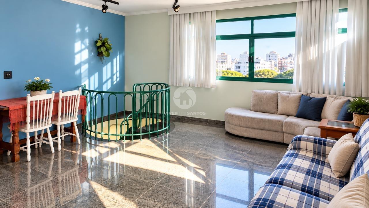 Cobertura 440 m², 4 Dormitórios, 2 Suítes, Piscina, Churrasqueira e 4 Vagas no Embaré – Santos/SP em Embaré, Santos — foto 7