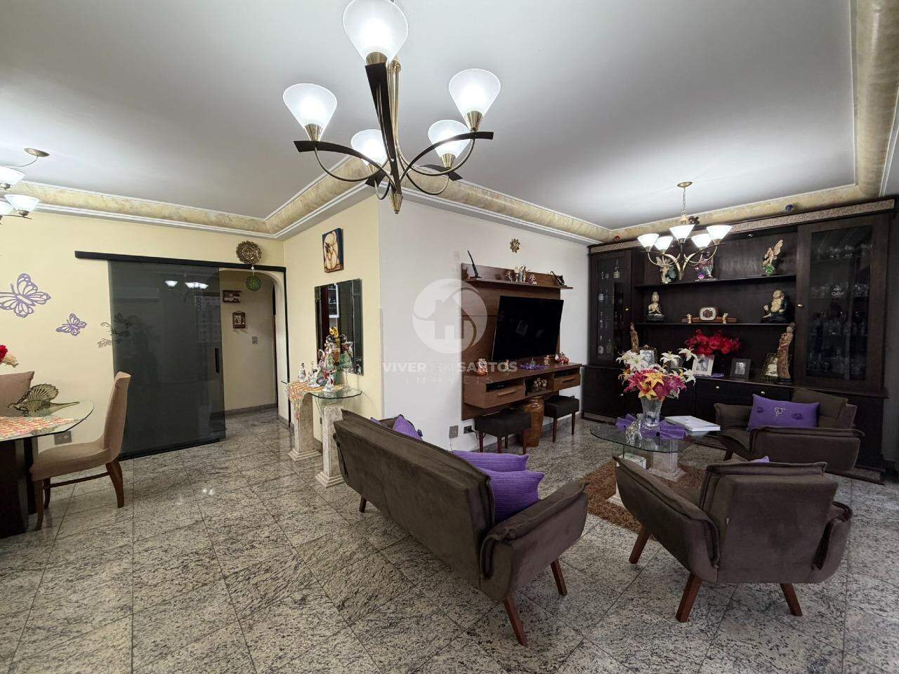 Apartamento de Frente, 3 Dormitórios, Suíte, Vista Livre e 2 Vagas no Embaré – Santos/SP em Embaré, Santos — foto 2