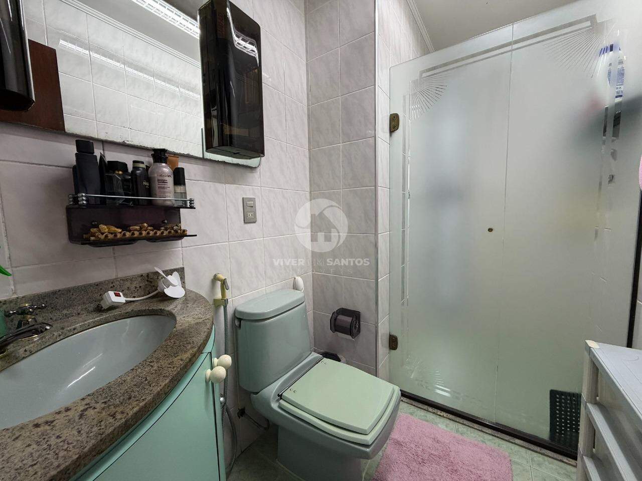 Apartamento de Frente, 3 Dormitórios, Suíte, Vista Livre e 2 Vagas no Embaré – Santos/SP em Embaré, Santos — foto 12