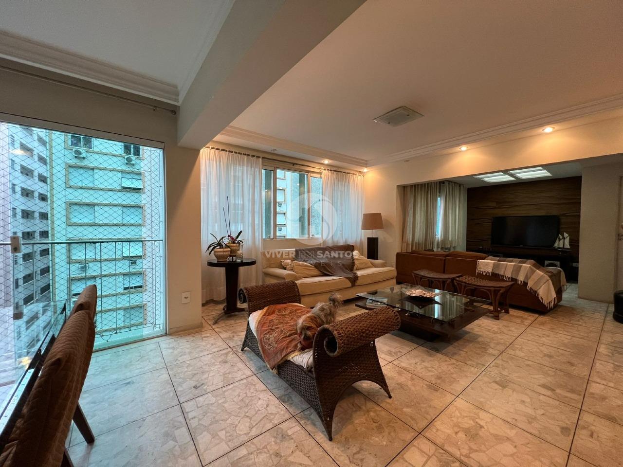 Apartamento com 4 quartos na quadra da praia na Ponta da Praia em Ponta da Praia, Santos — foto 3