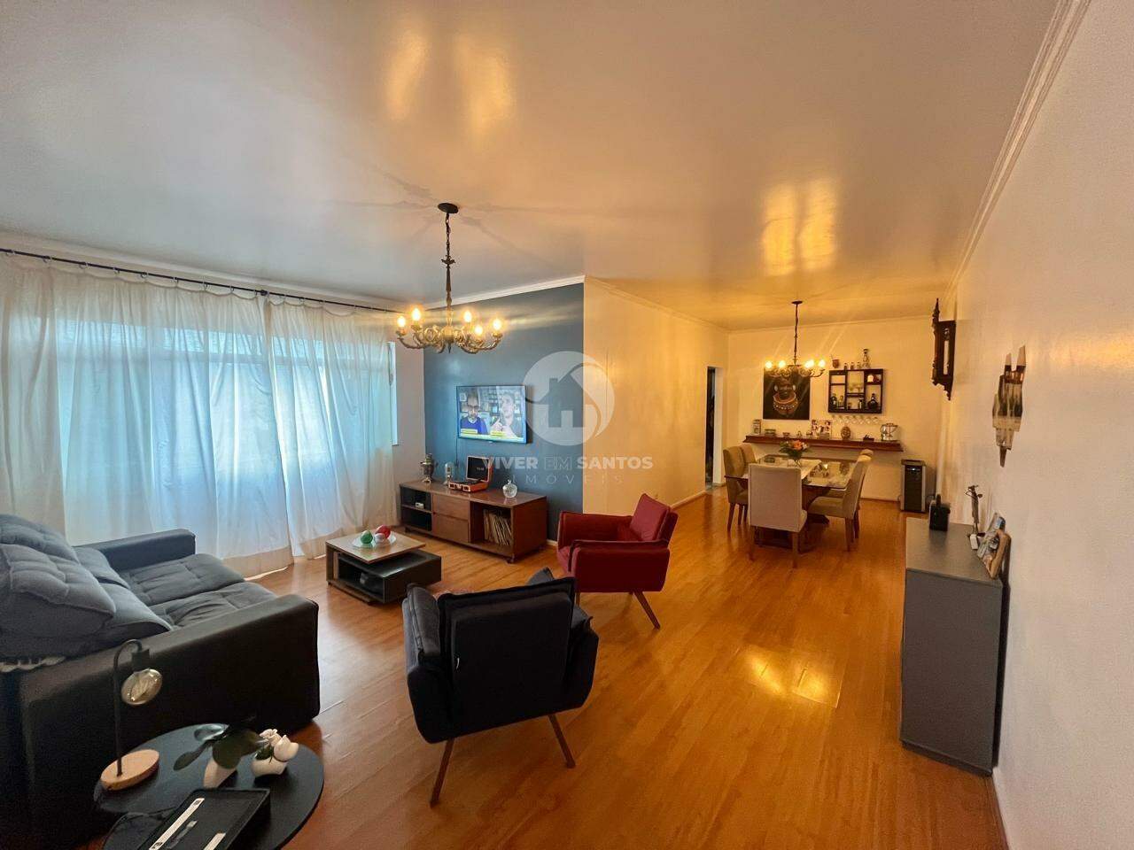 Amplo Apartamento 175m² no Gonzaga – 3 Dorms (1 Suíte), Vista livre prox a praia em Gonzaga, Santos — foto 2
