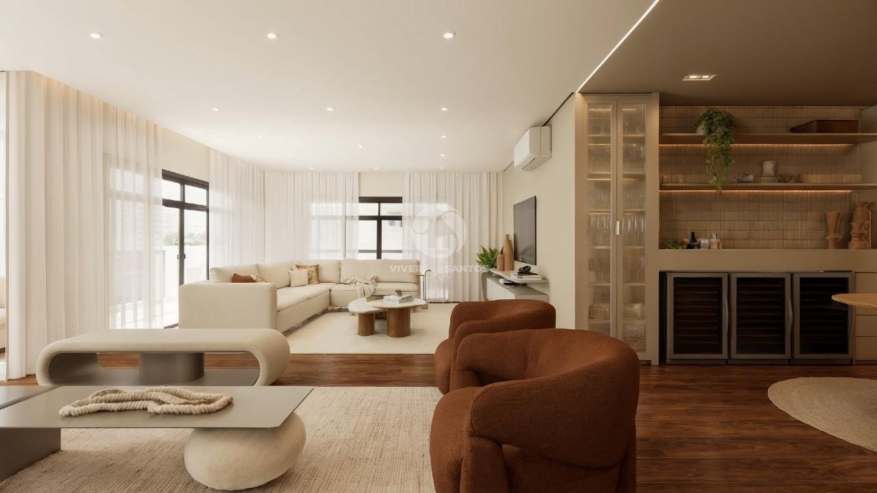 Apartamento com 4 suítes - Gonzaga - Santos/SP em Gonzaga, Santos — foto 9