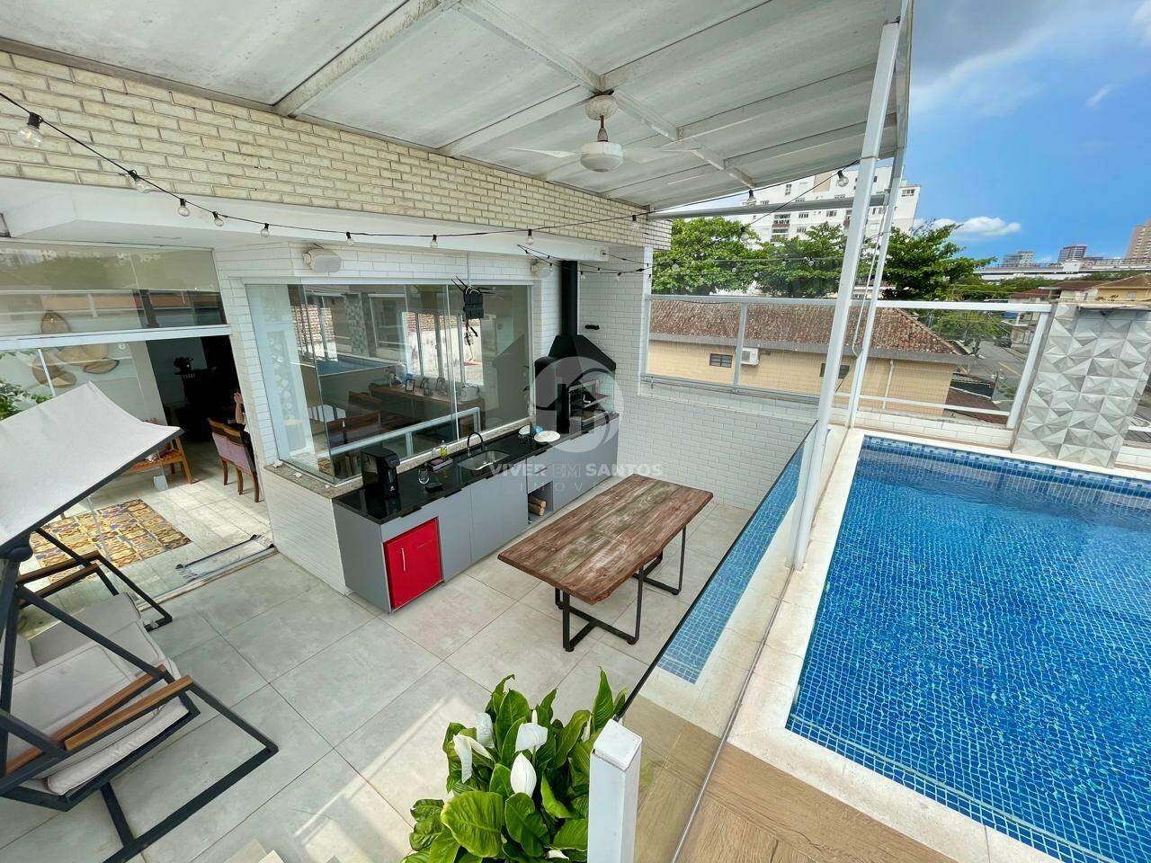 Belíssima Casa Sobreposta Alta à Venda – 5 Dormitórios (2 Suítes) – Marapé – Santos SP em Marapé, Santos — foto 27