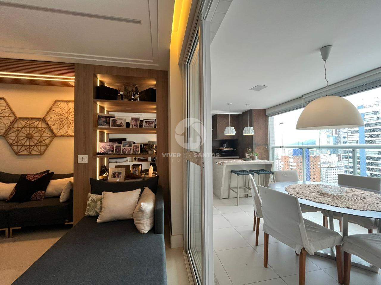 VARANDA GOURMET ESPAÇOSA COM 3 SUITES E LAZER COMPLETO NO GONZAGA em Gonzaga, Santos — foto 5