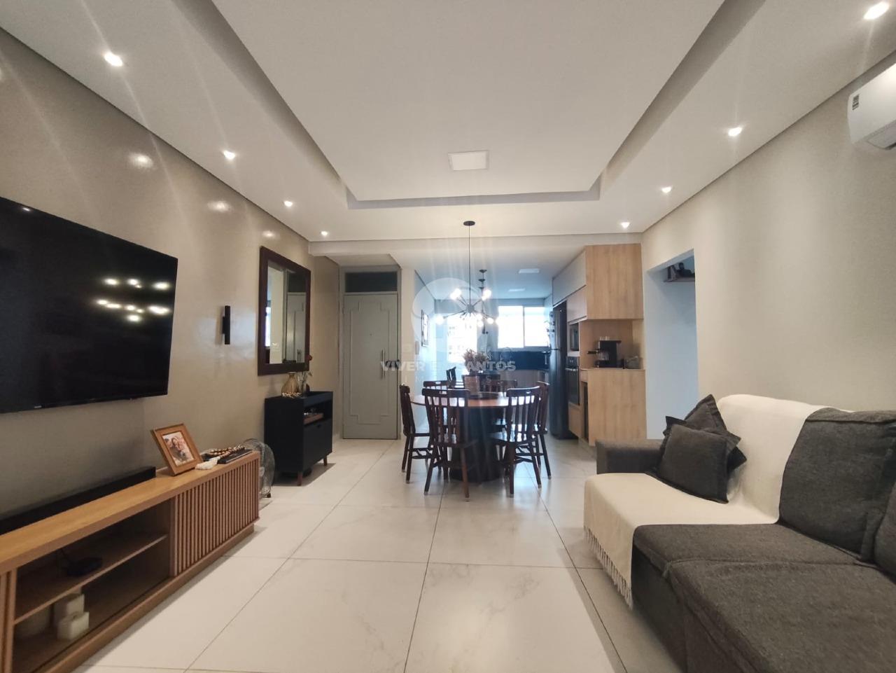 Apartamento 3 dormitórios com suíte e closet Reformado- Santos em Gonzaga, Santos — foto 2