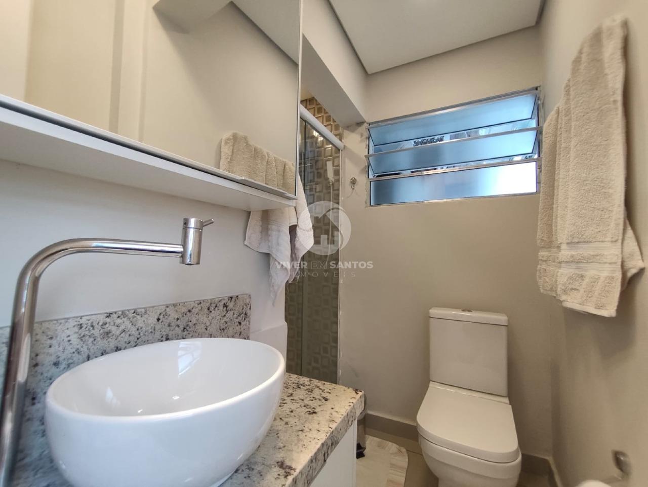 Apartamento 3 dormitórios com suíte e closet Reformado- Santos em Gonzaga, Santos — foto 17
