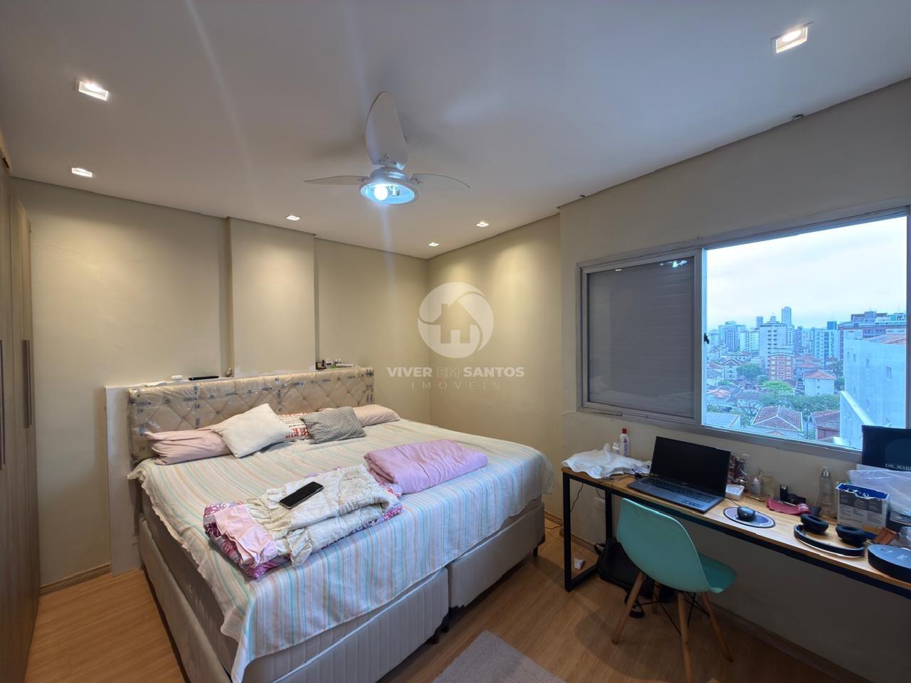 Apartamento Vista Livre 2 Dormitórios com dependência - Marapé- Santos em Marapé, Santos — foto 5