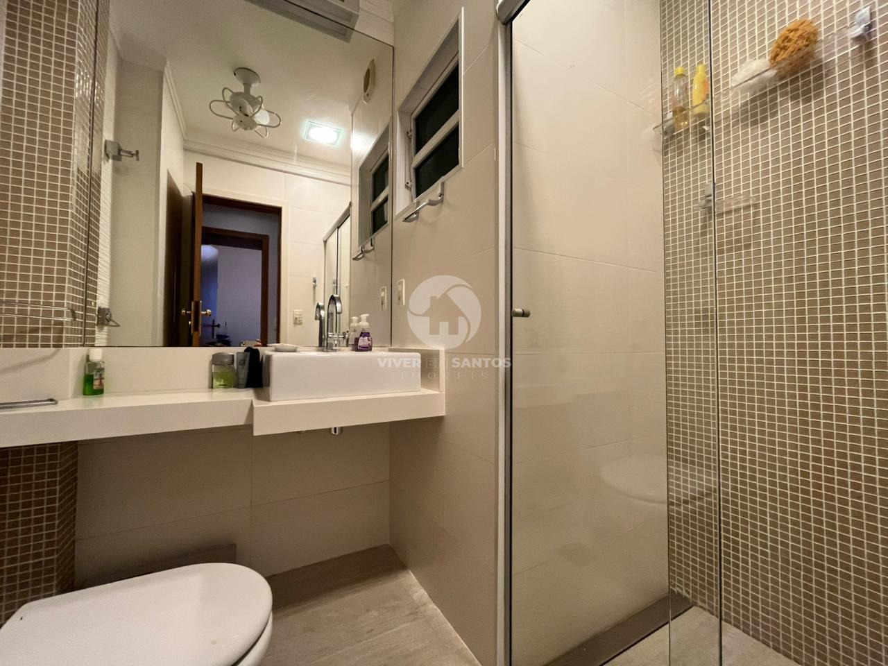 Apartamento reformado 3 quartos, 2 suites de frente, Gonzaga em Gonzaga, Santos — foto 14