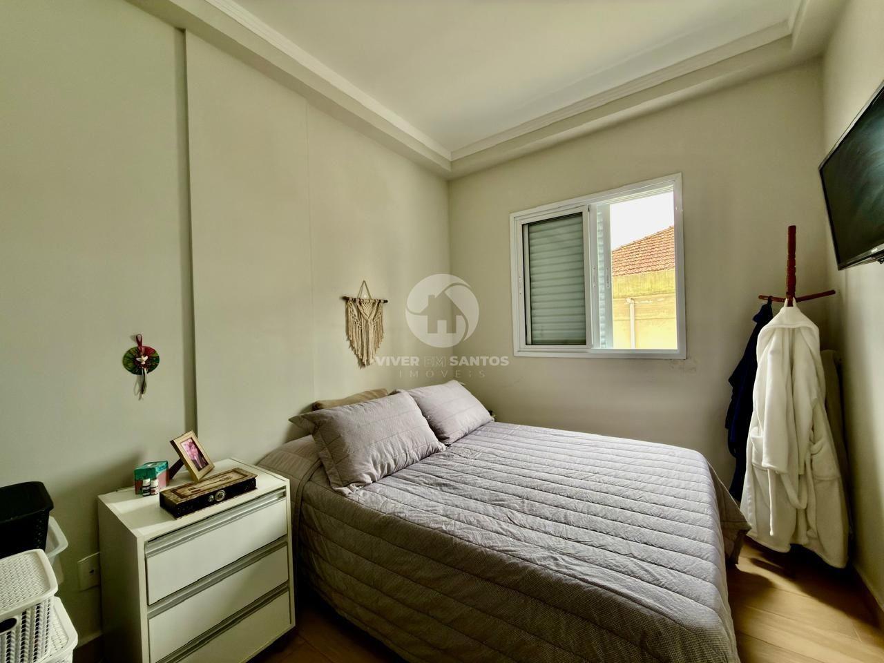 Apartamento seminovo com 2 dormitórios, suíte, sacada e lazer no Marapé – Santos em Marapé, Santos — foto 7