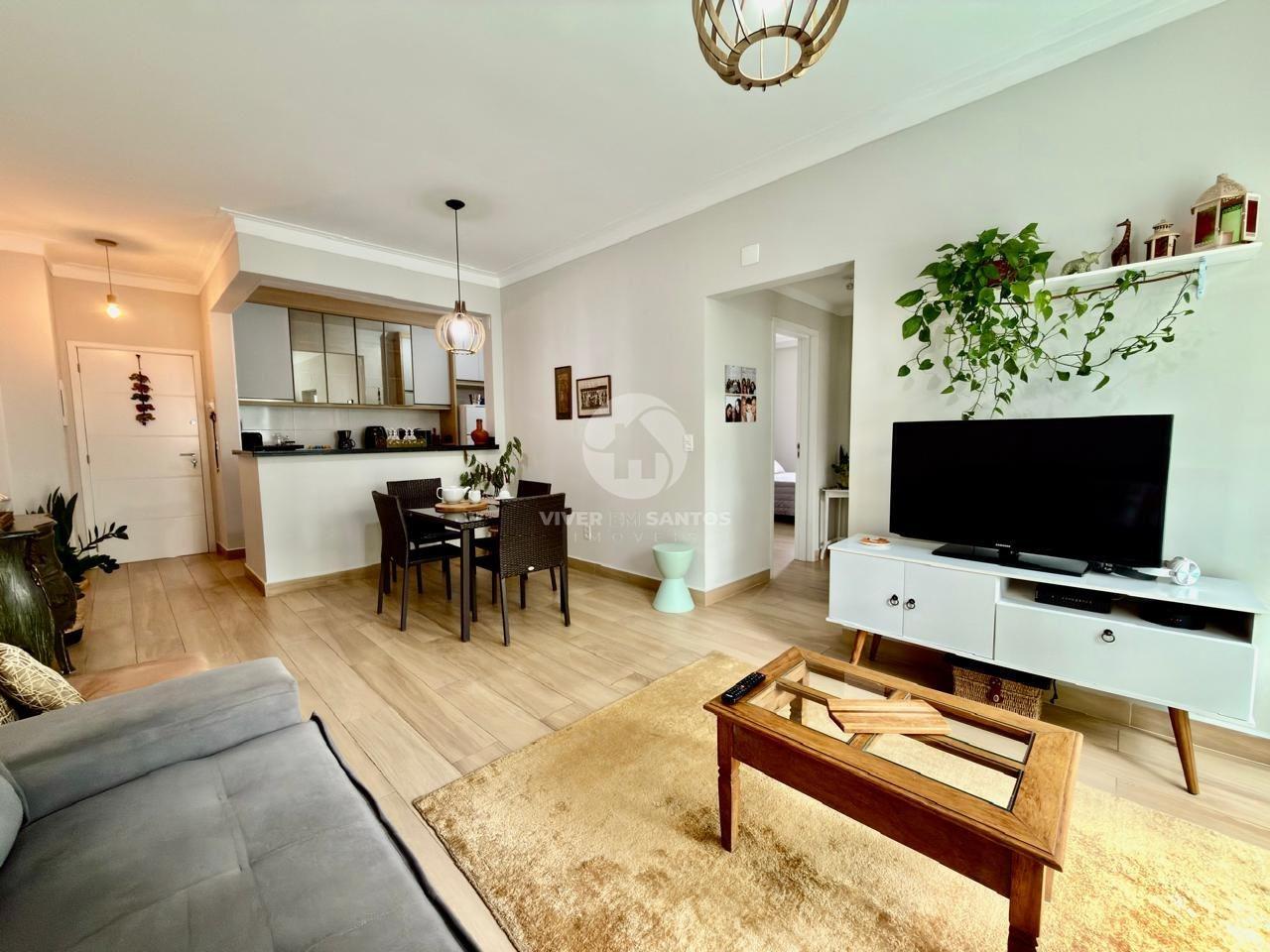 Apartamento seminovo com 2 dormitórios, suíte, sacada e lazer no Marapé – Santos em Marapé, Santos — foto 4
