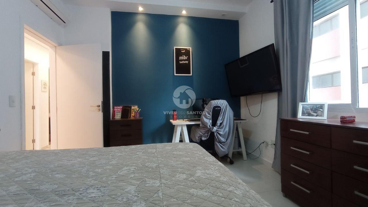 Apartamento frente ao mar com 3 dormitórios, varanda e 109 m² na Aparecida – Santos em Aparecida, Santos — foto 30