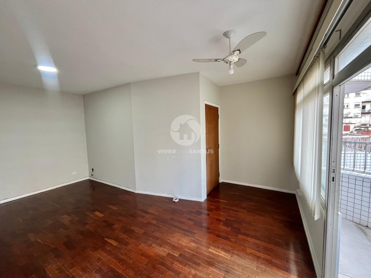 Apartamento à venda no Gonzaga | Varanda na avenida da praia | 2 dorm + dependência-vaga demarcada em Gonzaga, Santos — foto 3