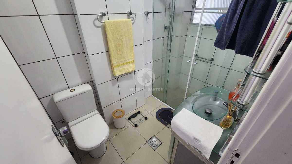 Apartamento frente com 2 dormitórios em Embaré, 1 quadra da praia em Embaré, Santos — foto 11