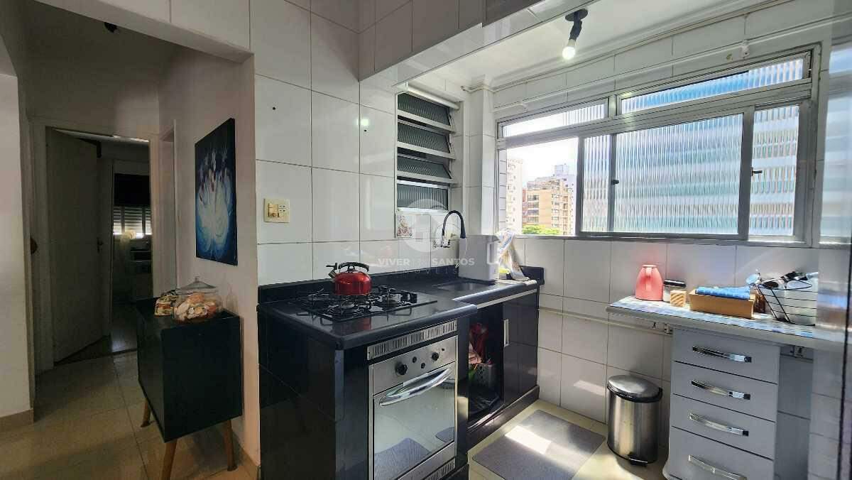 Apartamento frente com 2 dormitórios em Embaré, 1 quadra da praia em Embaré, Santos — foto 6