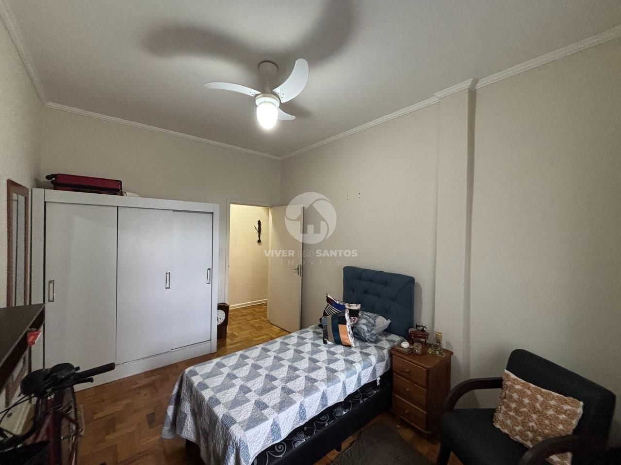 Apartamento na quadra da praia com 2 quartos e 2 banheiros no Gonzaga Santos/SP em Gonzaga, Santos — foto 7