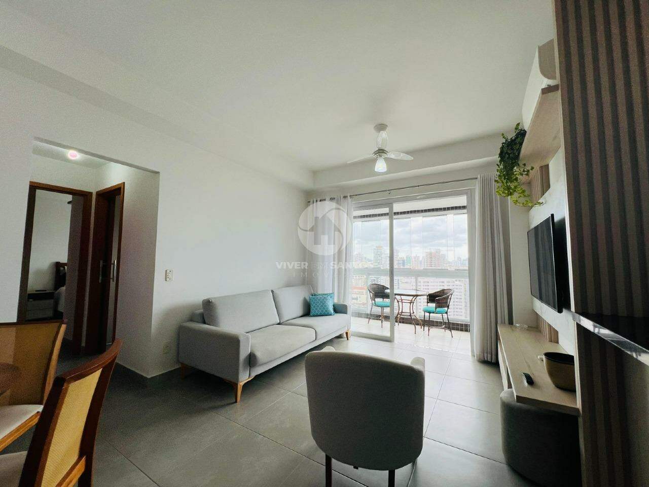 Apartamento com Vista Mar e Lazer Completo com 2 quartos no Gonzaga em Gonzaga, Santos — foto 4