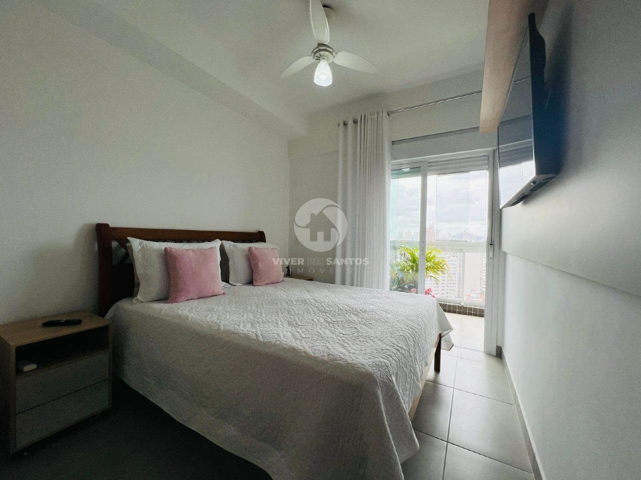 Apartamento com Vista Mar e Lazer Completo com 2 quartos no Gonzaga em Gonzaga, Santos — foto 9