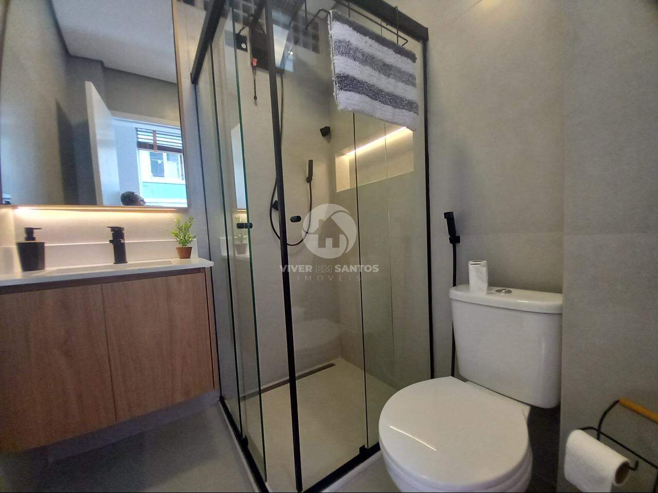 Apartamento 1 suite 2 banheiros vista mar na Aparecida em Aparecida, Santos — foto 9