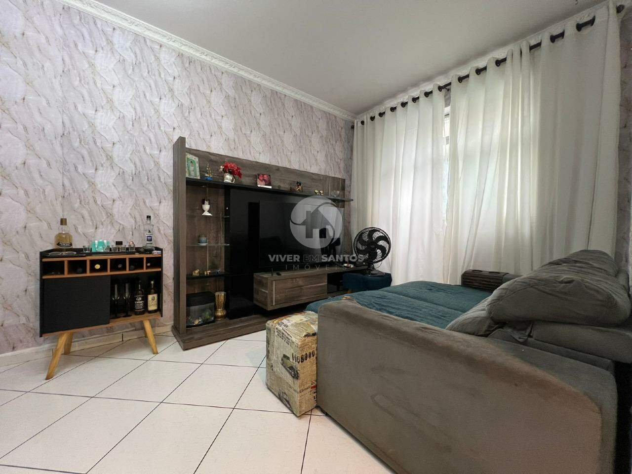 Apartamento térreo com 2 quartos e quintal no Embaré em Embaré, Santos — foto 3