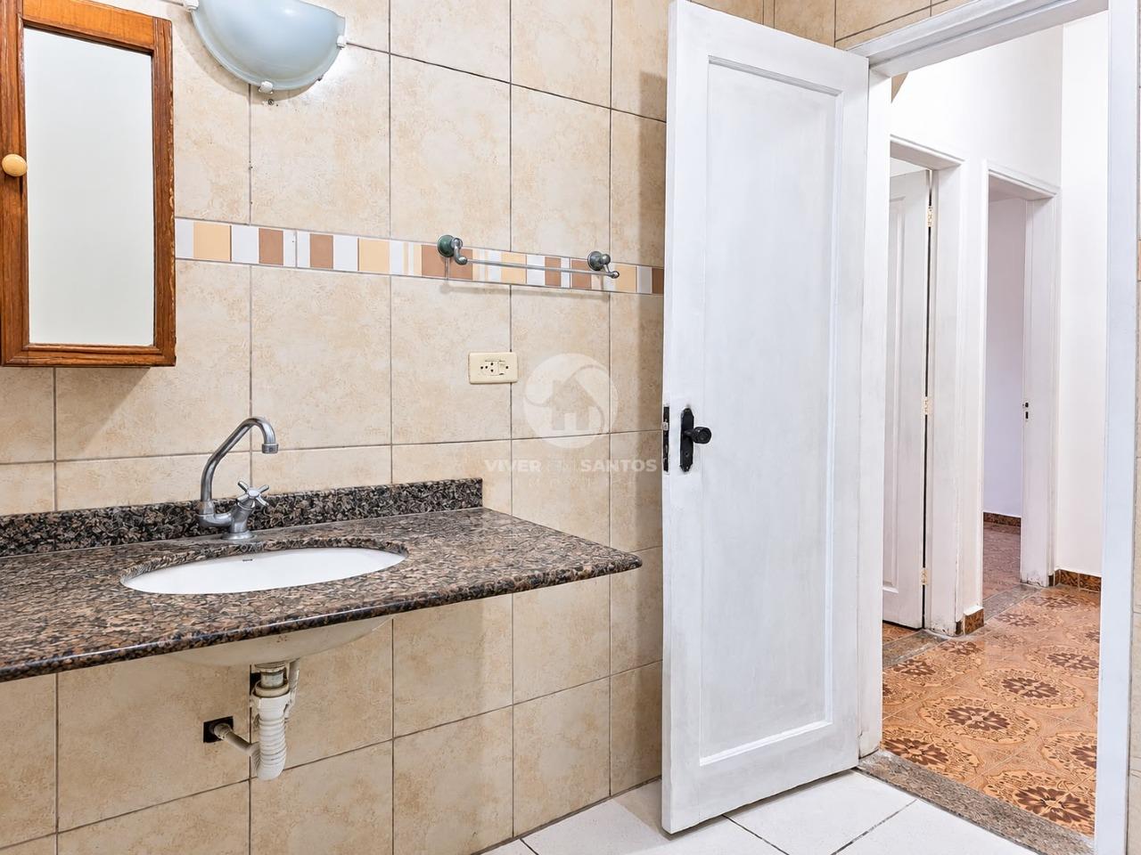 Apartamento Térreo, 2 Dormitórios, Sala 2 Ambientes e Vaga de Garagem no Macuco – Santos/SP em Macuco, Santos — foto 14