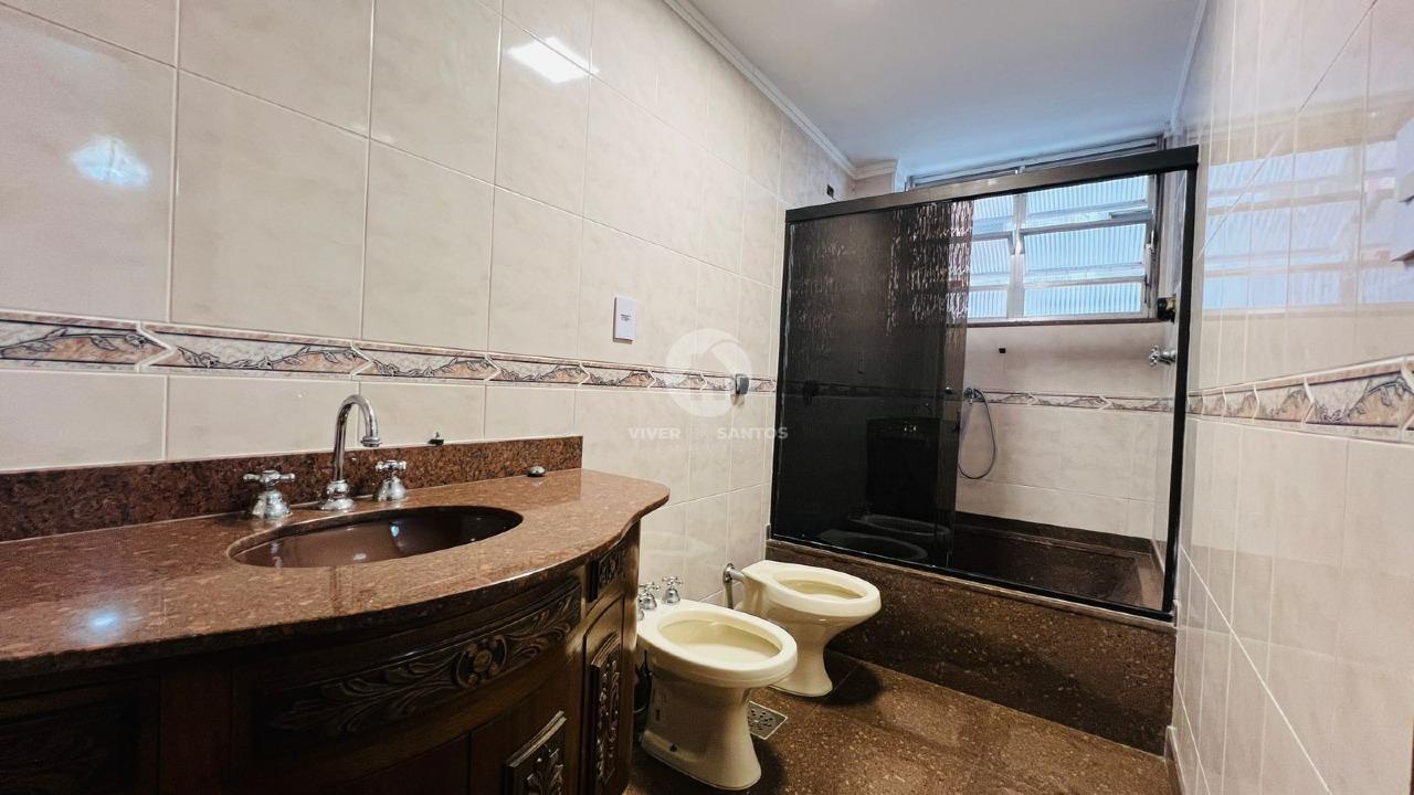 Apartamento com 3 quartos vista mar no Gonzaga em Santos em Gonzaga, Santos — foto 12