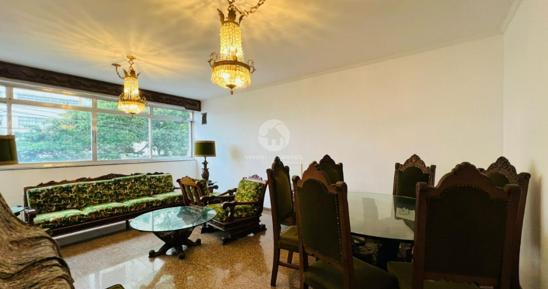 Apartamento com 3 quartos vista mar no Gonzaga em Santos em Gonzaga, Santos — foto 3