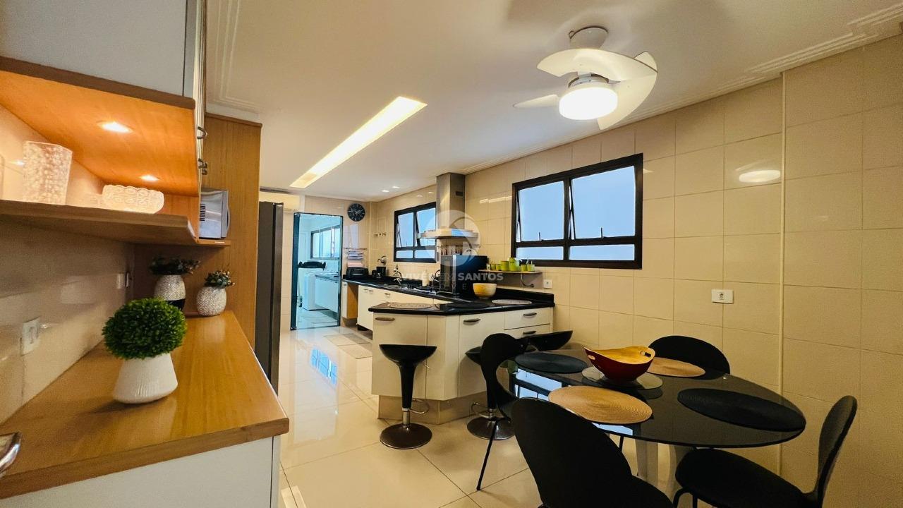 Apartamento Porteira Fechada com 4 quartos vista mar no Embaré em Santos em Embaré, Santos — foto 24