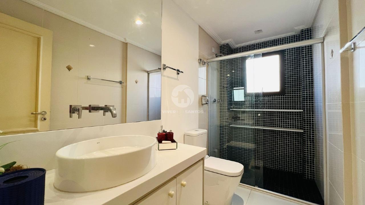 Apartamento Porteira Fechada com 4 quartos vista mar no Embaré em Santos em Embaré, Santos — foto 16