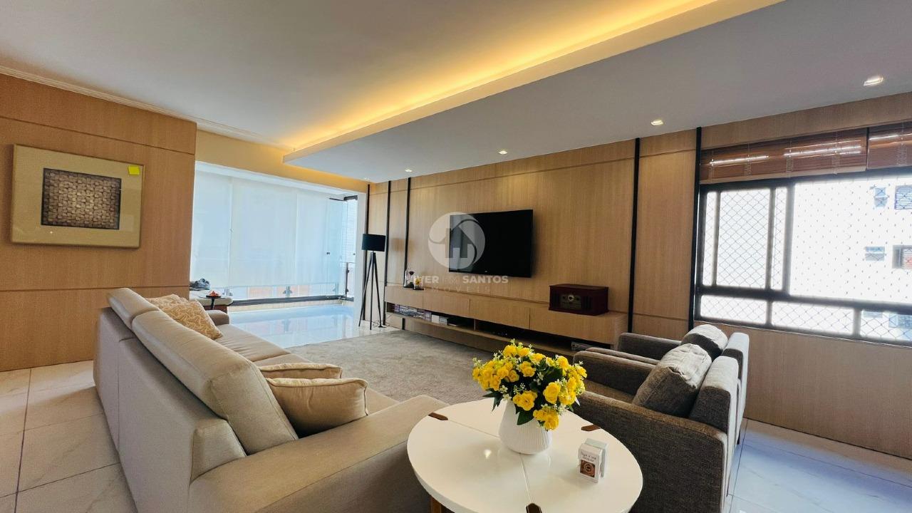 Apartamento Porteira Fechada com 4 quartos vista mar no Embaré em Santos em Embaré, Santos — foto 4