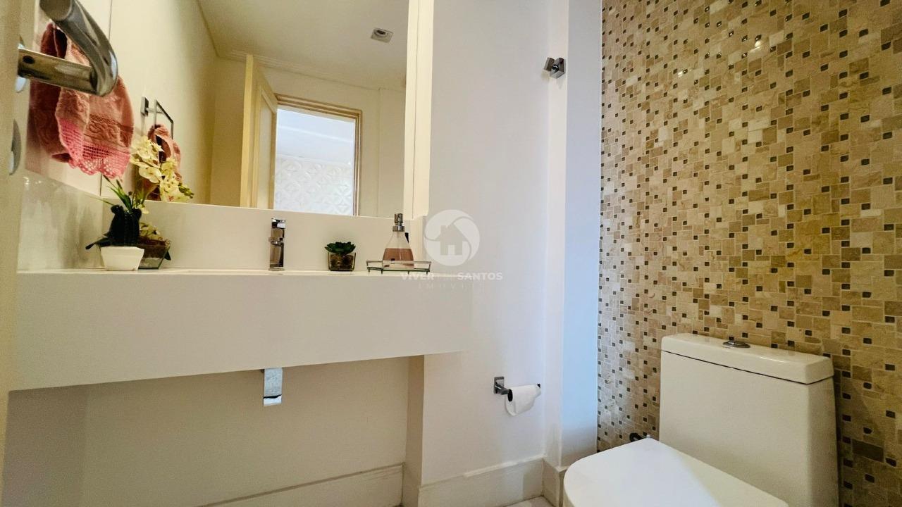 Apartamento Porteira Fechada com 4 quartos vista mar no Embaré em Santos em Embaré, Santos — foto 8