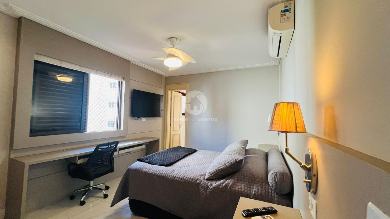 Apartamento Porteira Fechada com 4 quartos vista mar no Embaré em Santos em Embaré, Santos — foto 14